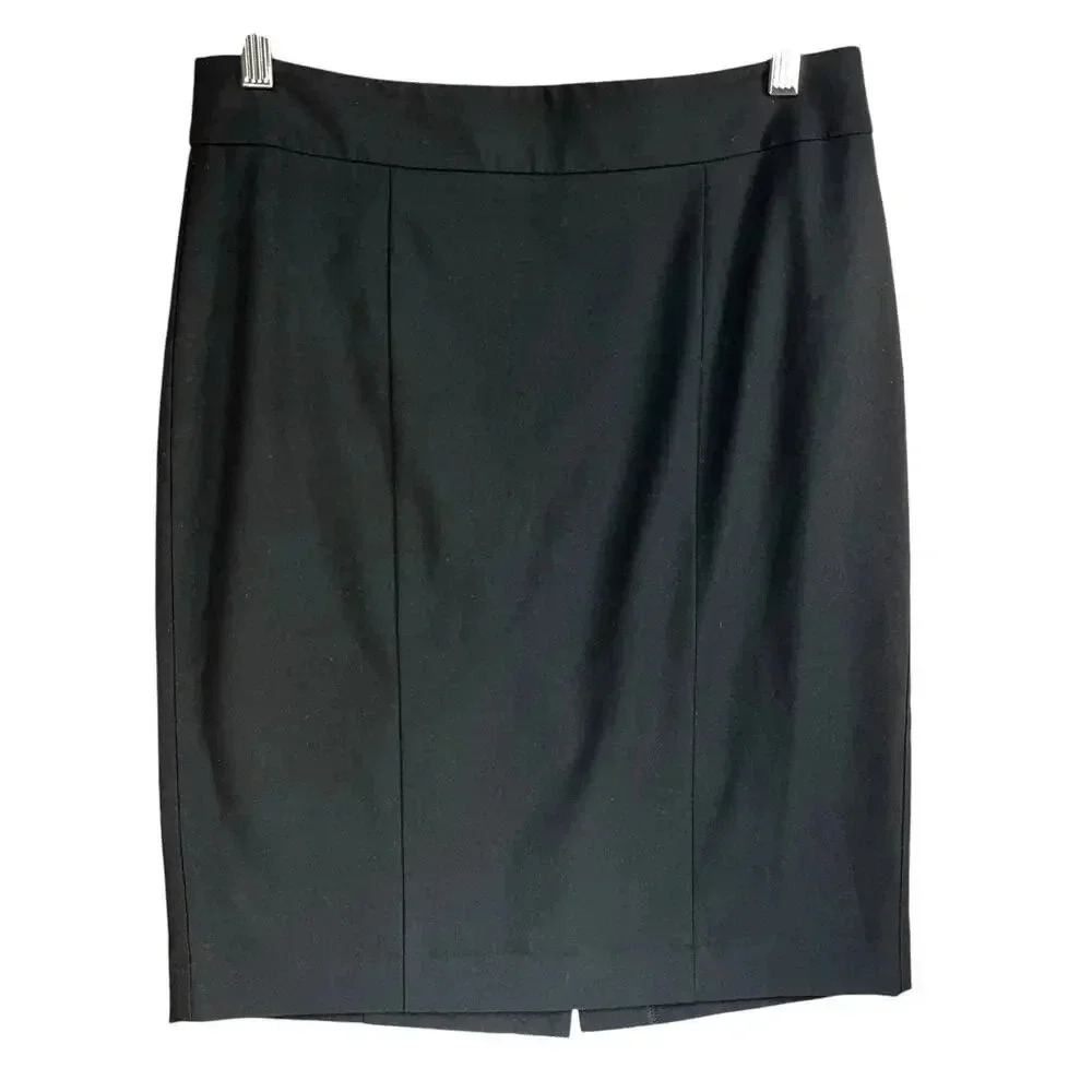 Ann Taylor Factory Women’s Black Business Casual Work Knee Length Pencil Skirt